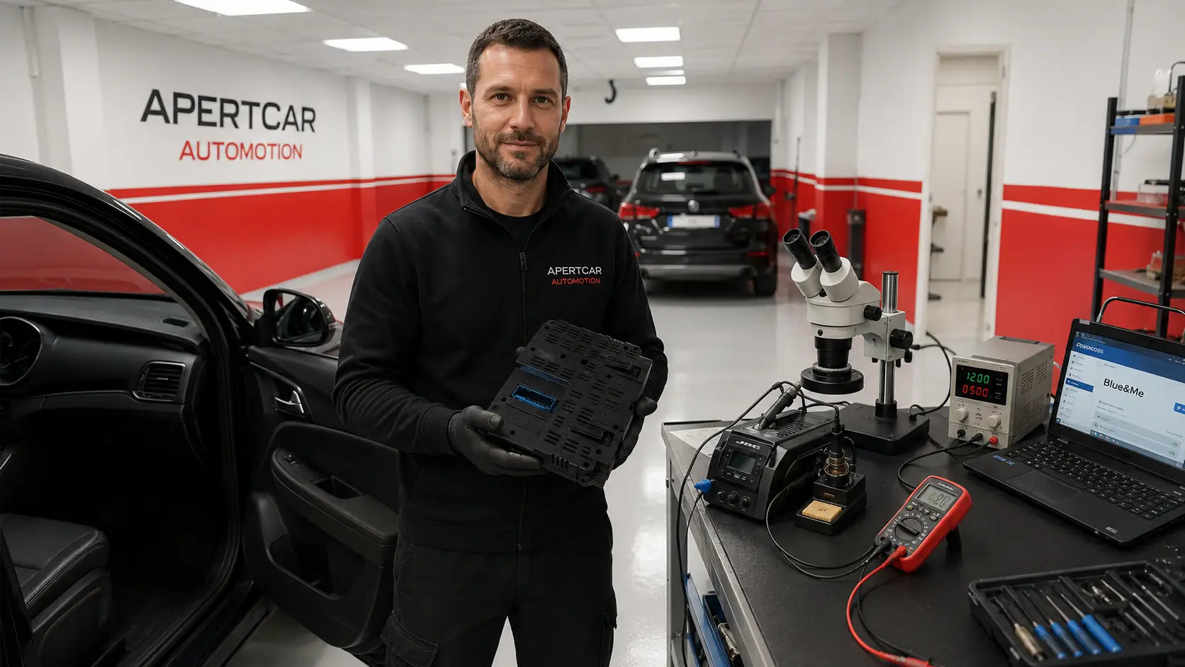 Módulo Blue&Me localizado para reparación en Apertcar Rubí